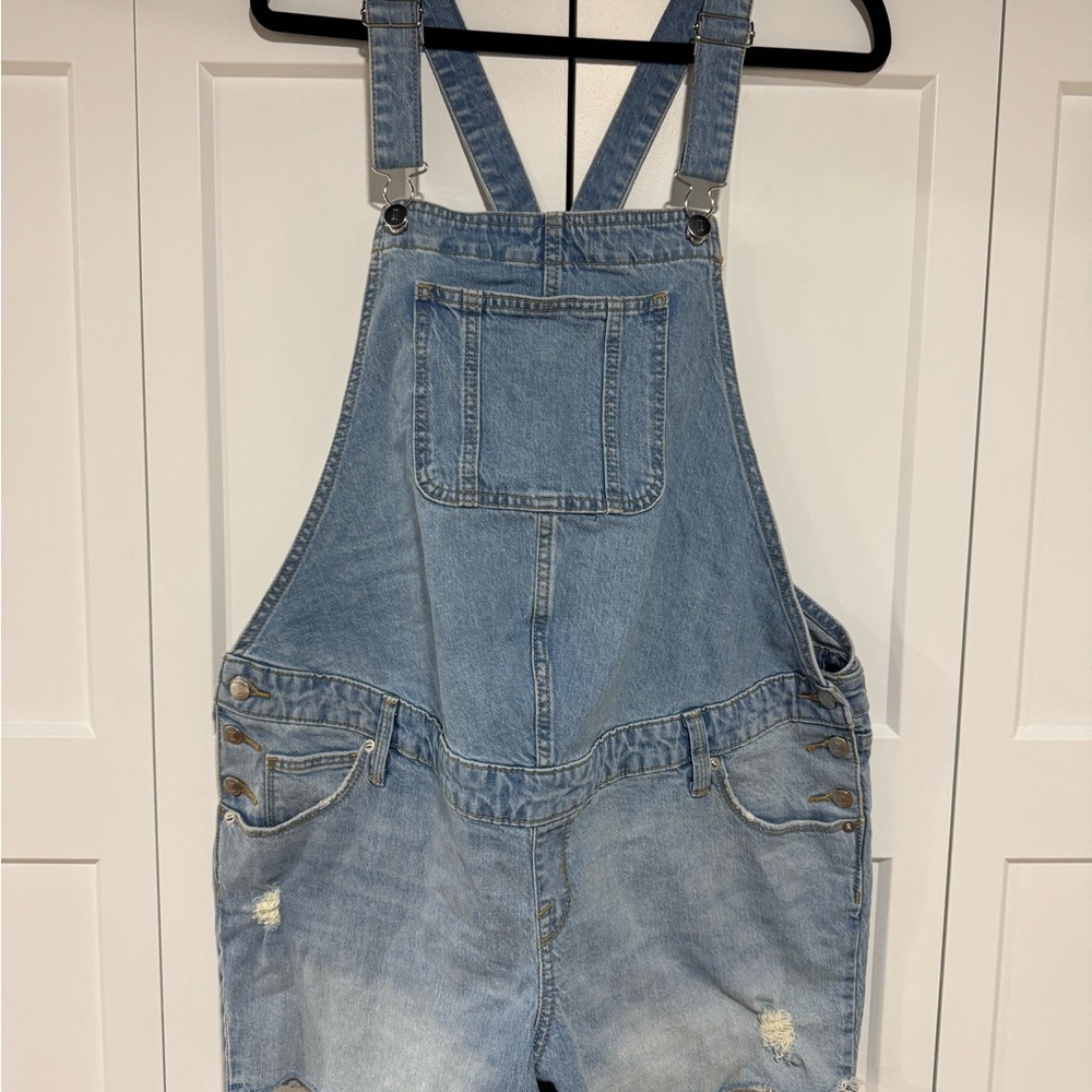 Maternity Blue Denim Overalls